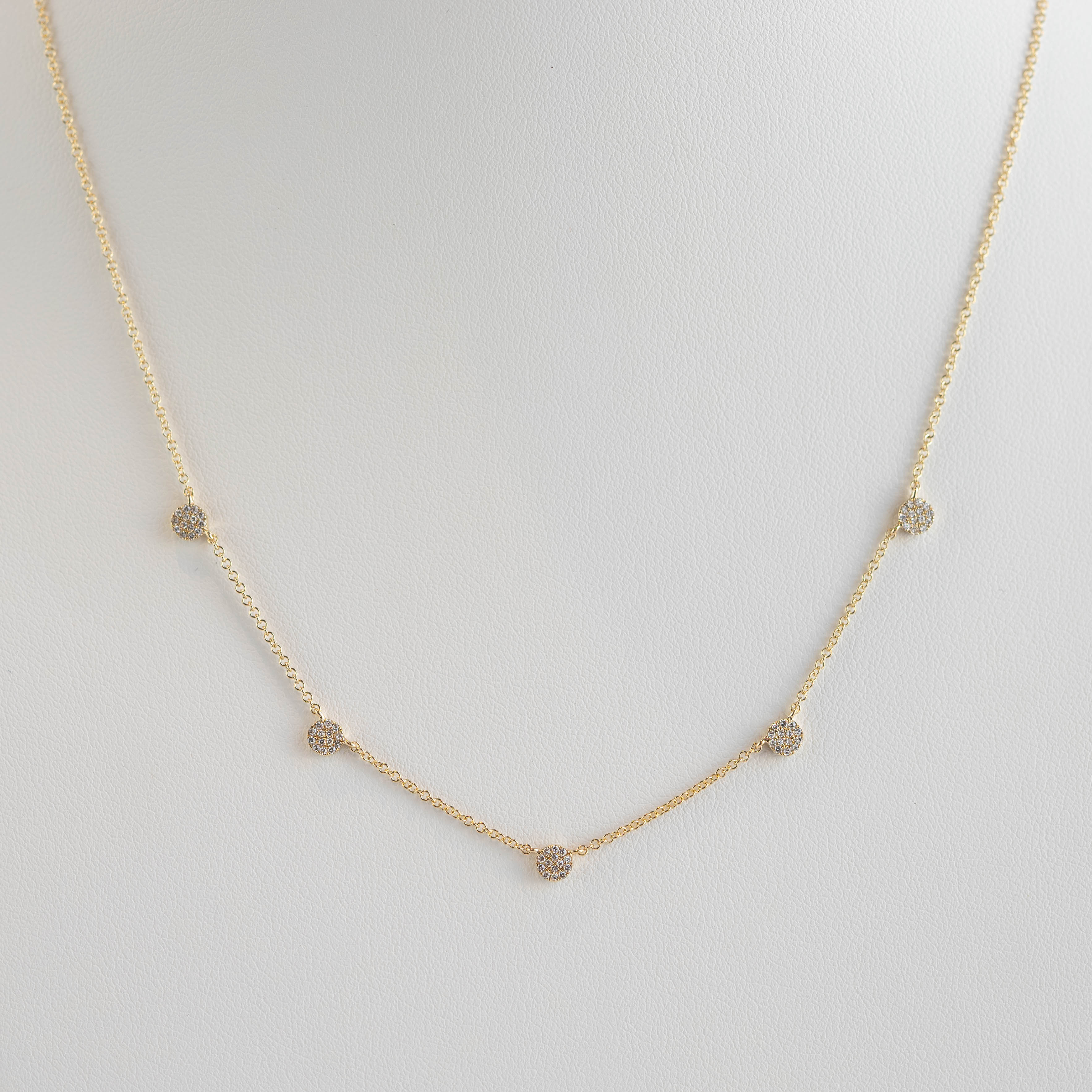 Gracie Diamond Disc Station Necklace