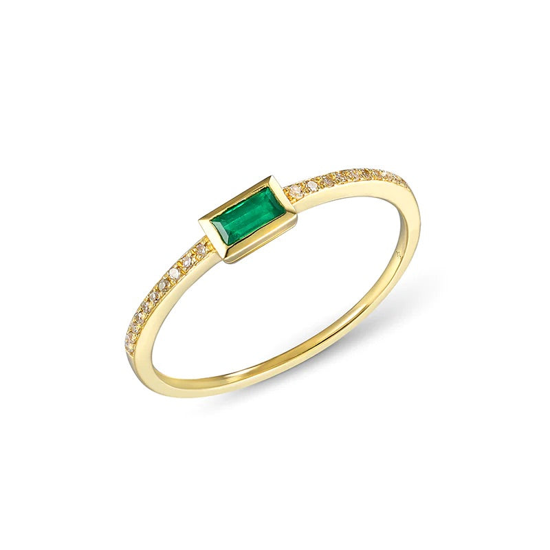 Kathy Emerald Diamond Ring