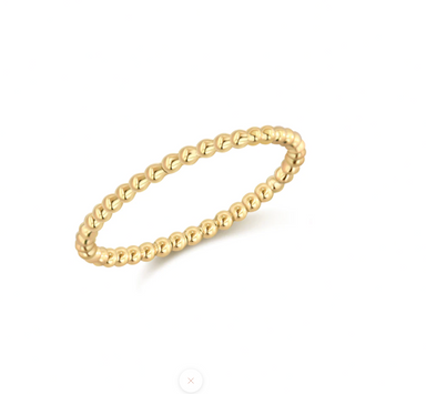 Eliza Gold Bead Eternity Band Ring