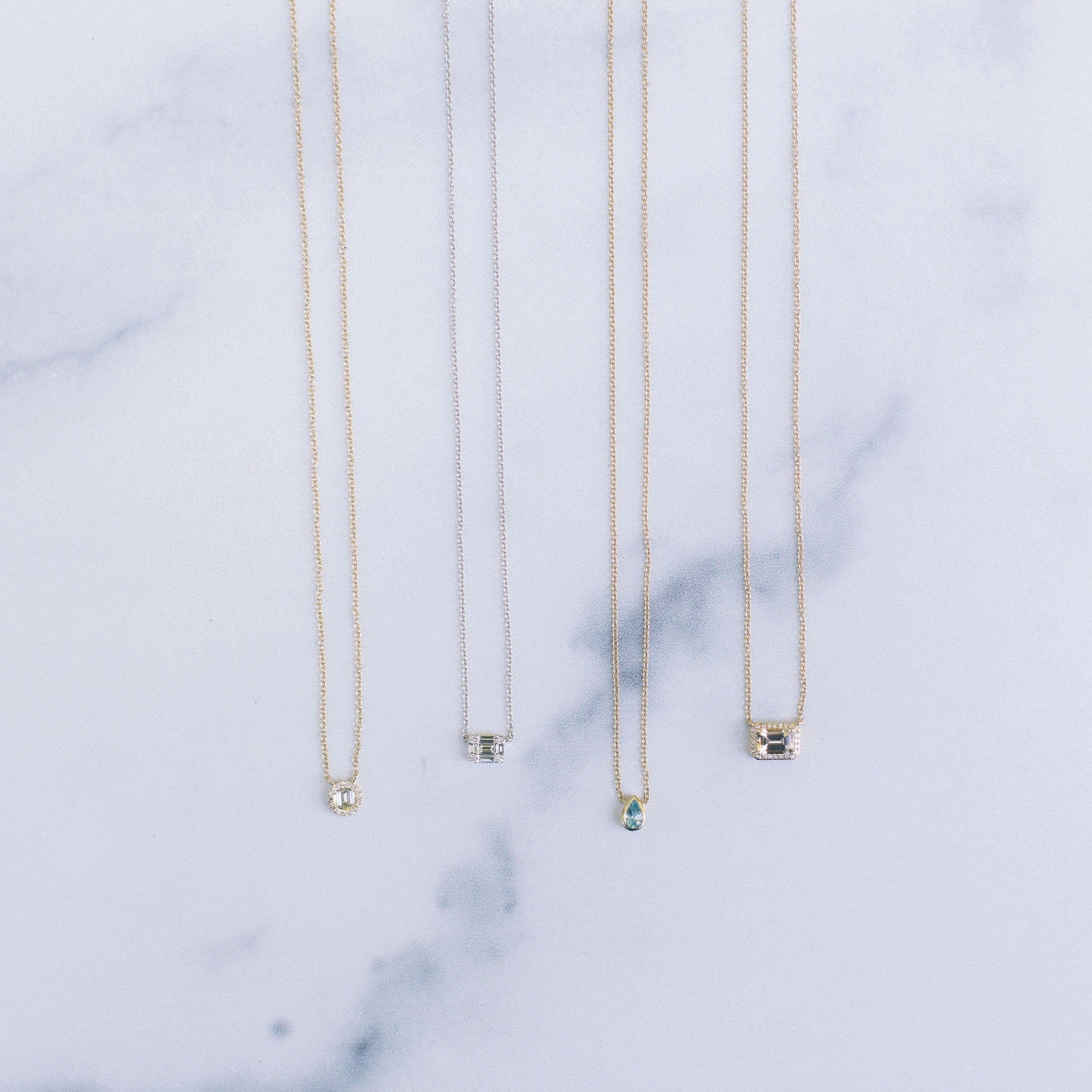 Makayla Baguette Diamond Necklace