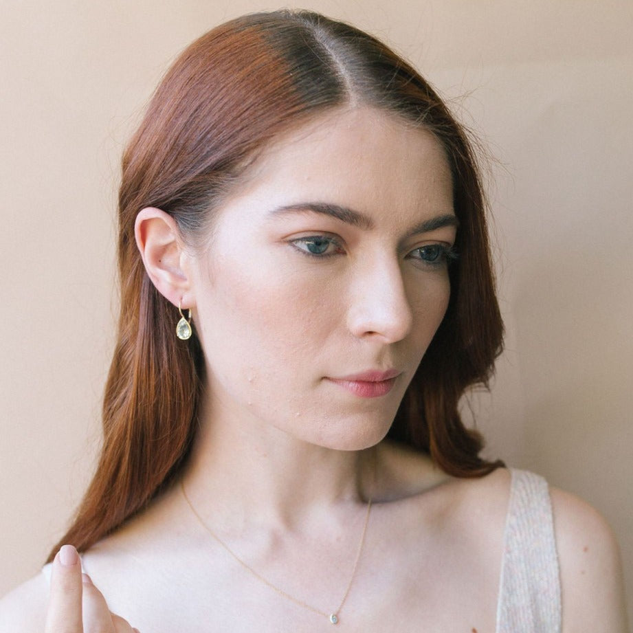 Kendall Green Amethyst Drop Earrings