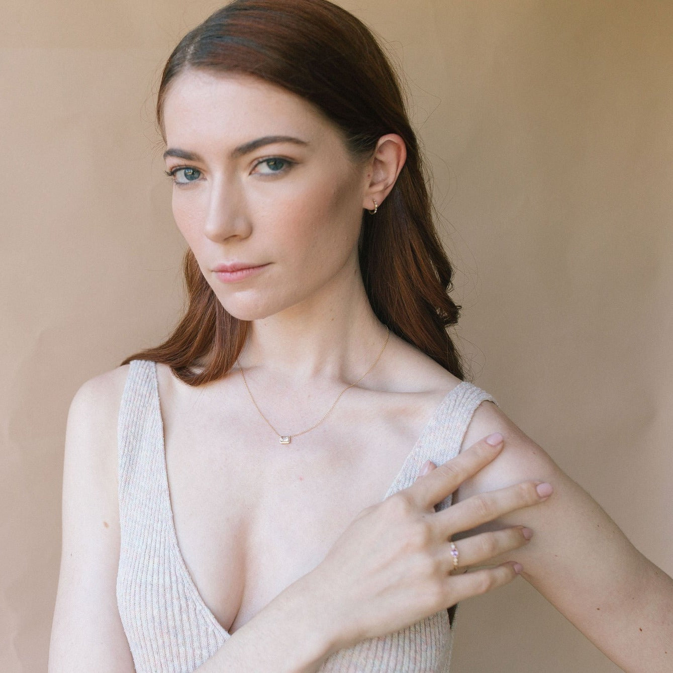 Makayla Baguette Diamond Necklace