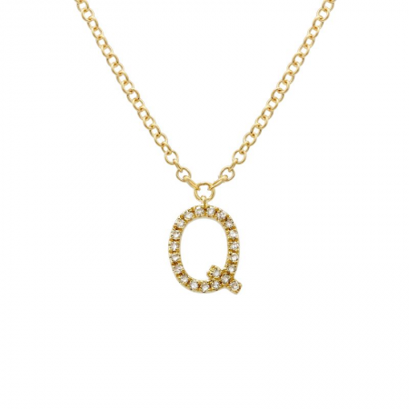 Alyssa Initial Diamond Necklace Q