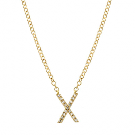 Alyssa Initial Diamond Necklace X