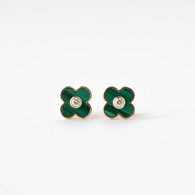 Alice Malachite Clover Earrings