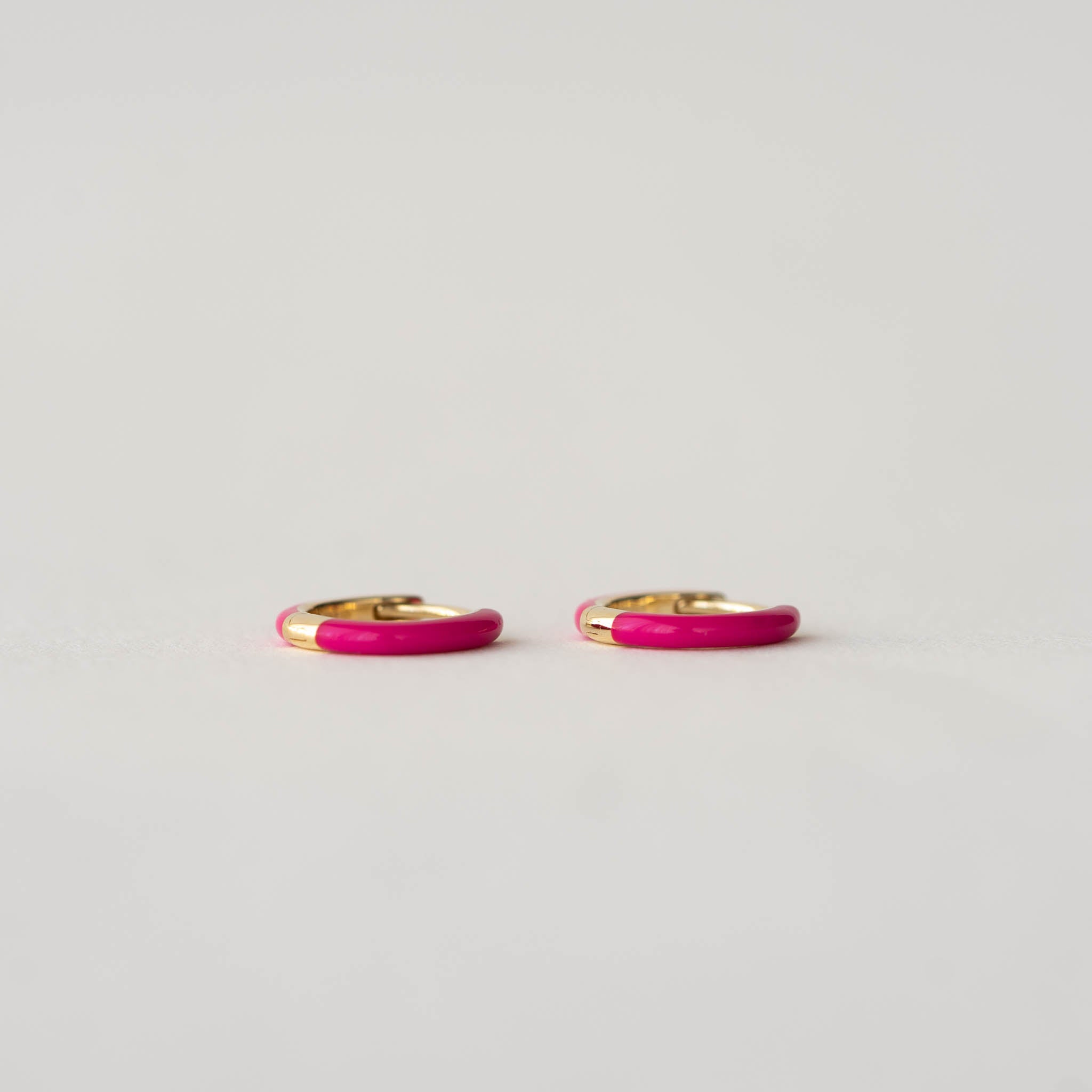 Quinn Enamel Huggie Earrings