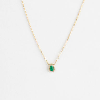 Ariel Pear Shaped Emerald Necklace