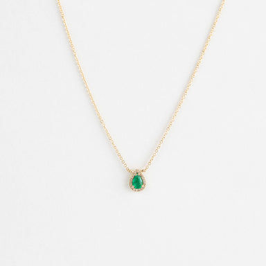 Ariel Pear Shaped Emerald Necklace