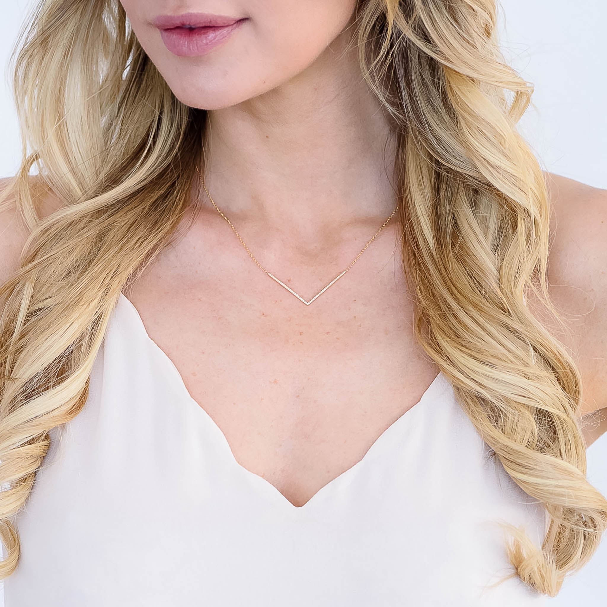 Chevron Diamond Necklace