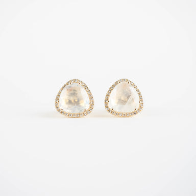Clara Moonstone and Diamond Earrings