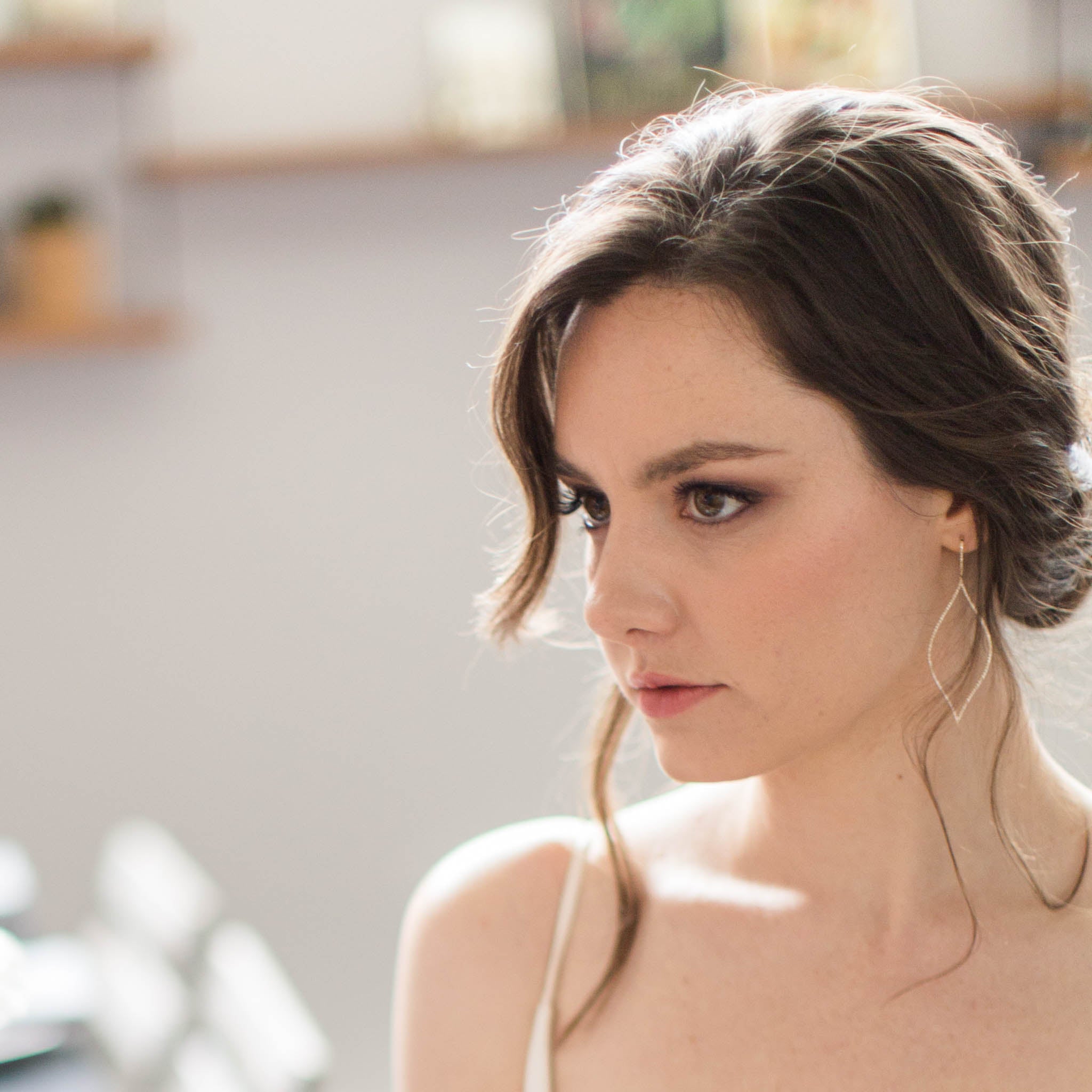 Dangling Diamond Mosaic Earrings