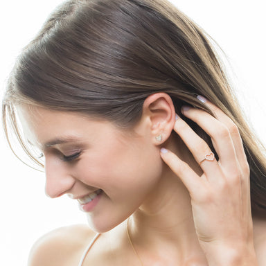Diamond Heart Earrings