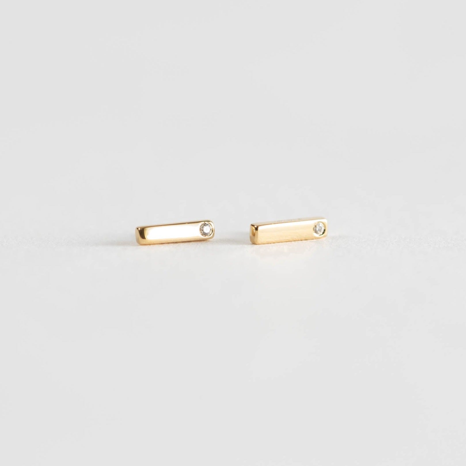 Emery Diamond Bar Earrings