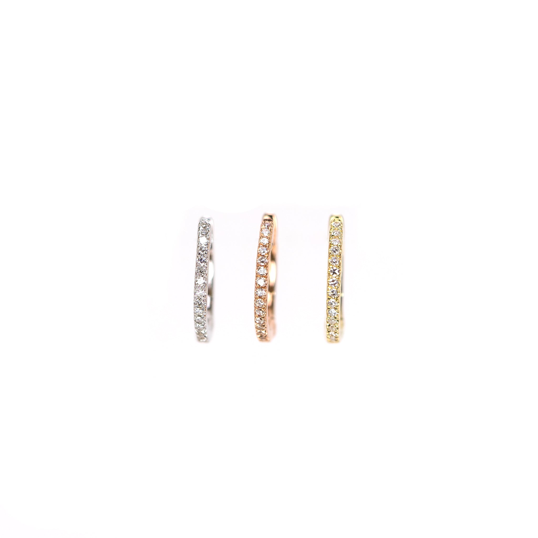 Petite Diamond Huggie Earrings