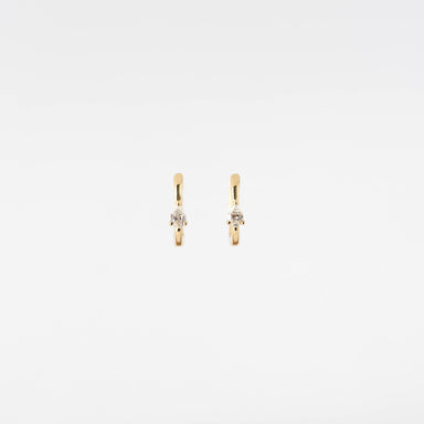 Kaylee Pear Cut Diamond Huggie  Earrings