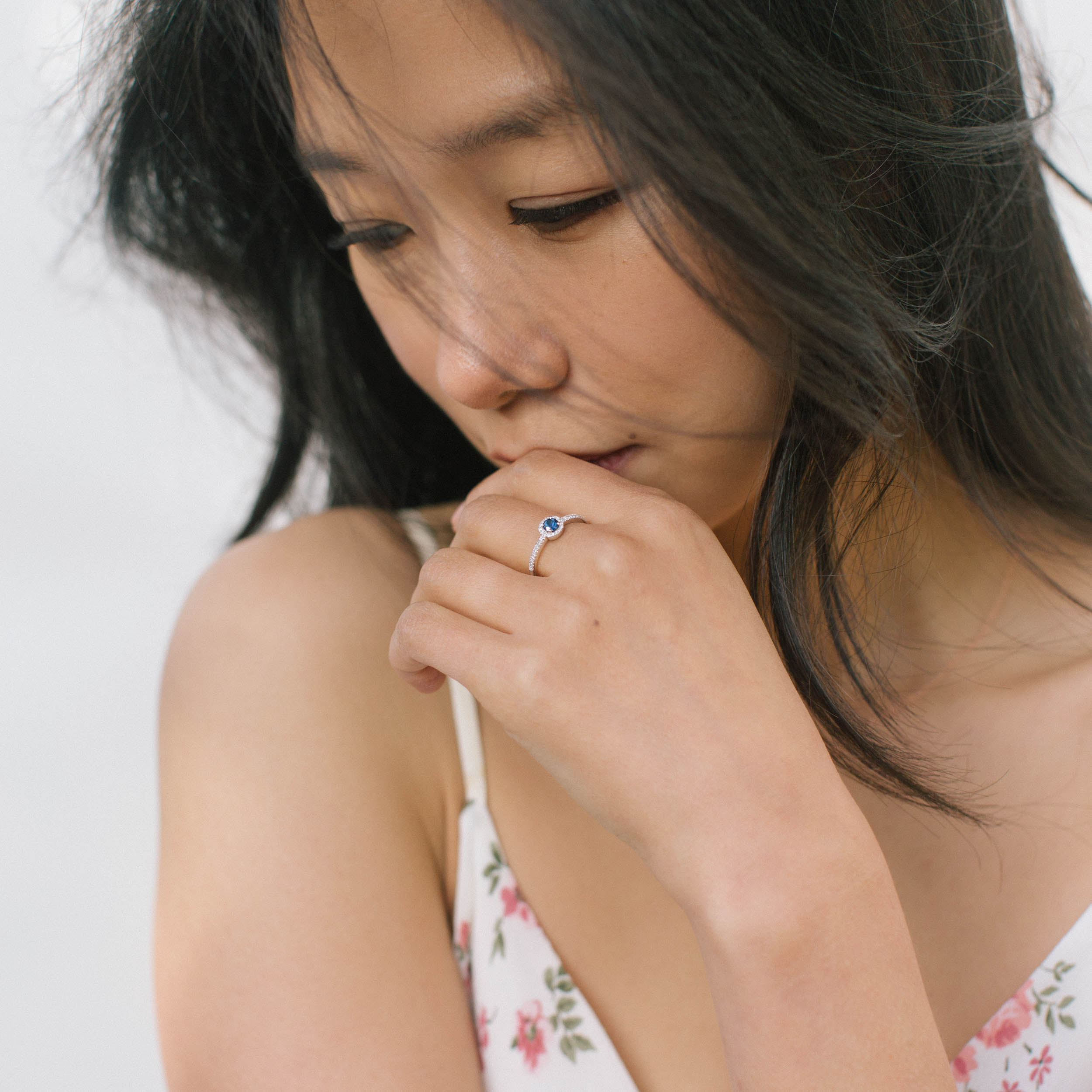 Kimberly Blue Sapphire and Diamond Ring