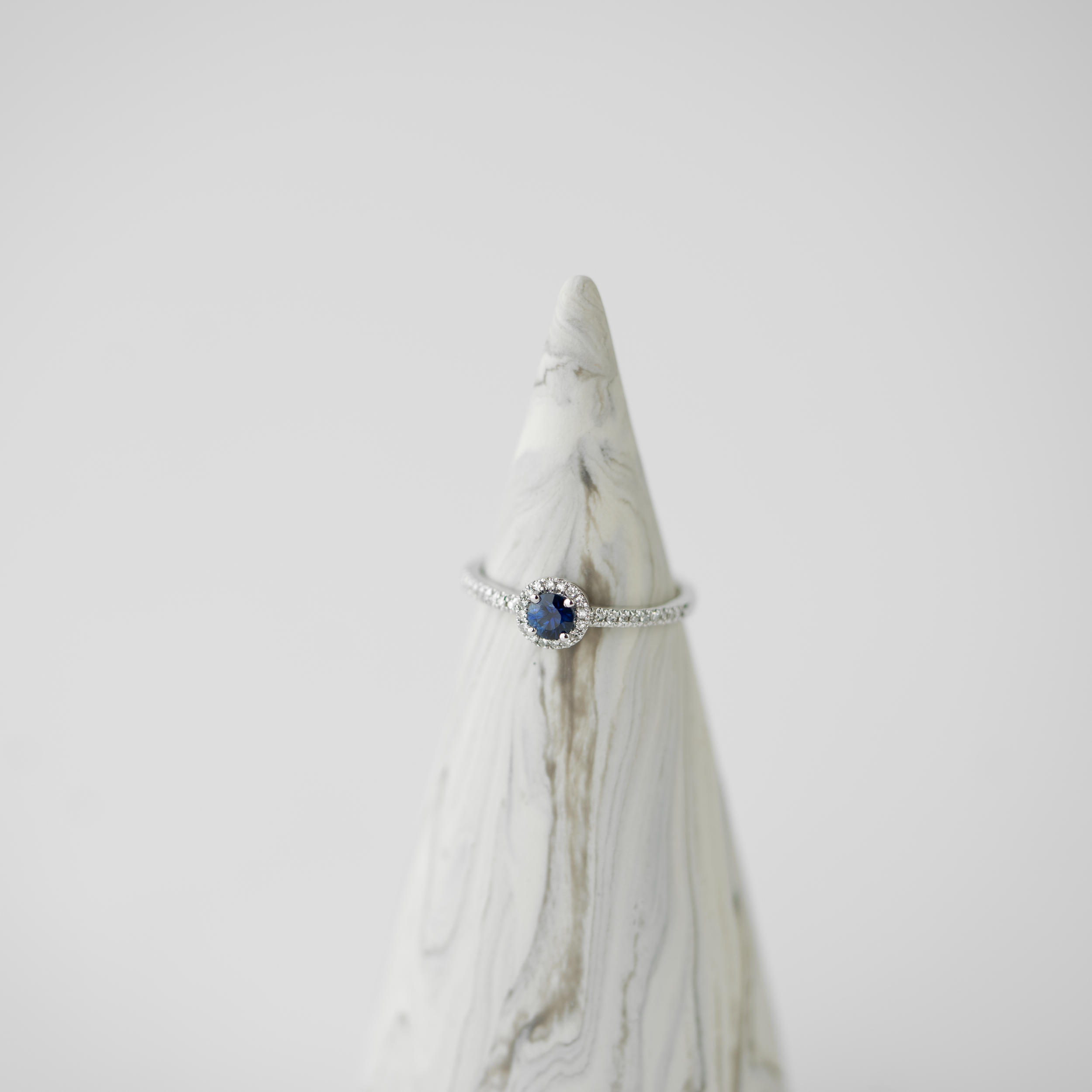 Kimberly Blue Sapphire and Diamond Ring