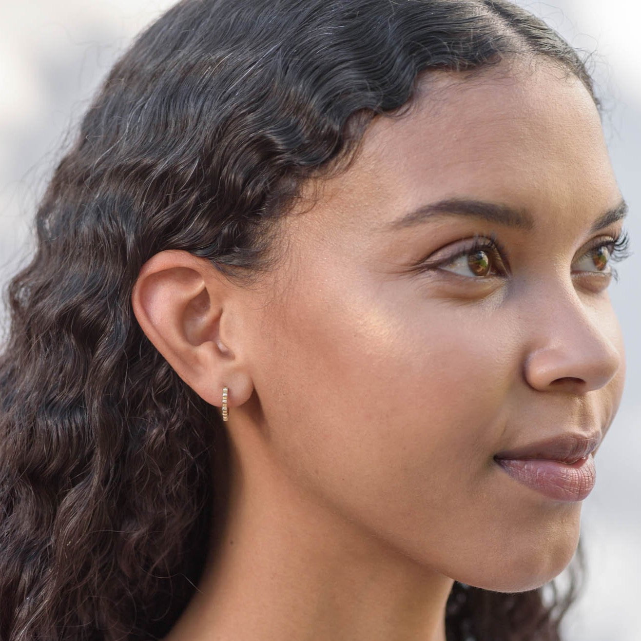 Kinsley Diamond Huggie Earrings