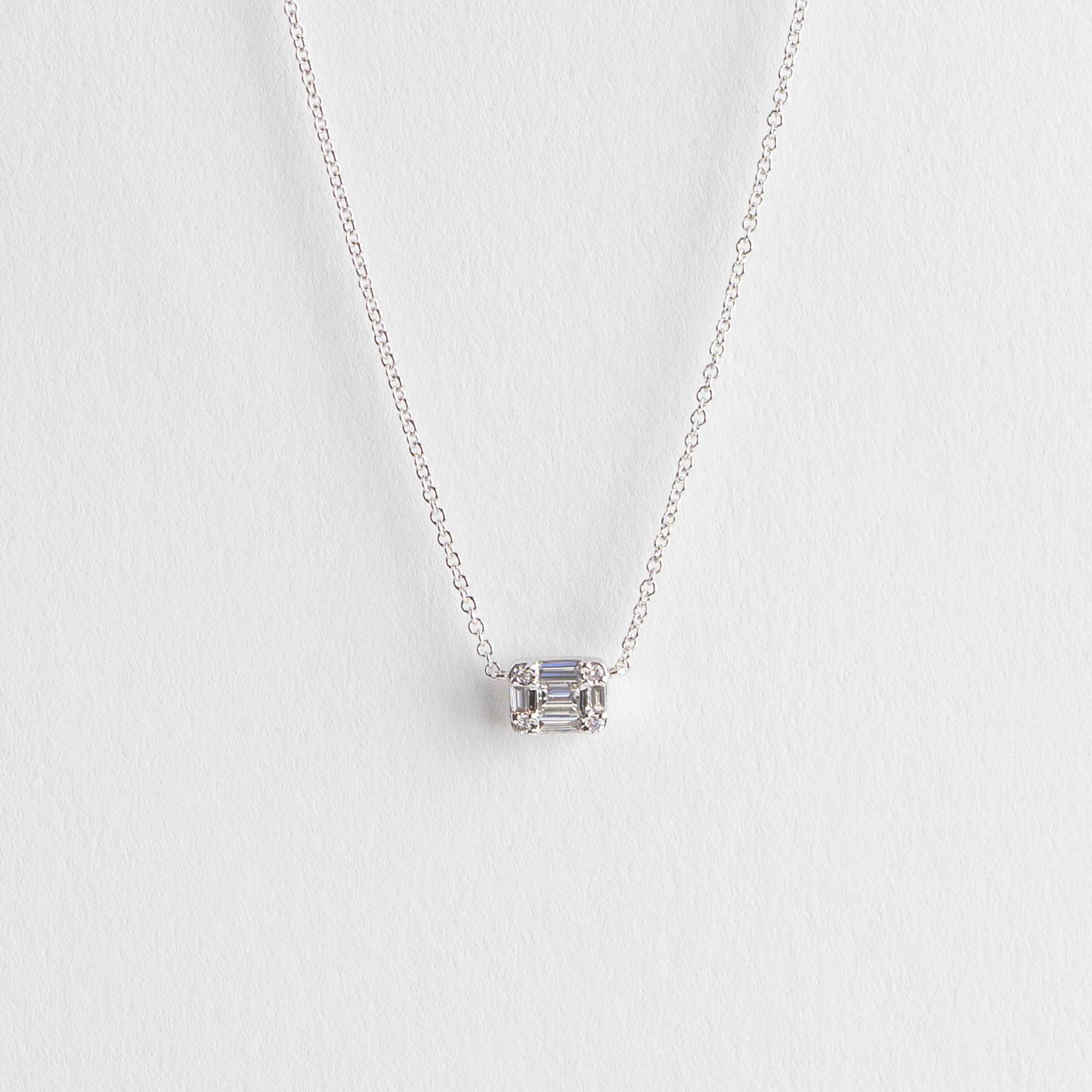 Makayla Baguette Diamond Necklace