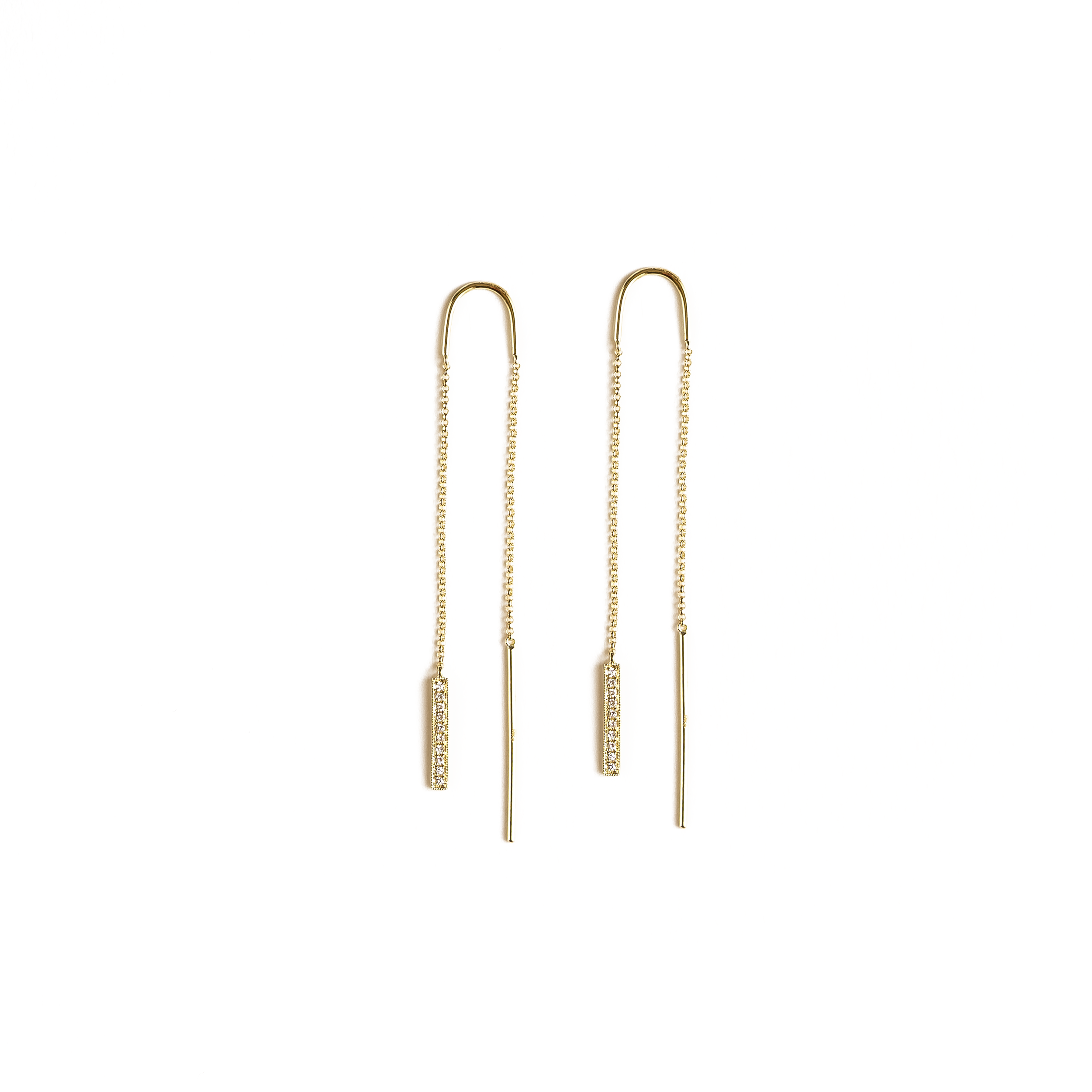 Mila Dangling Bar Chain Earrings