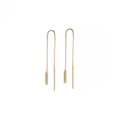 Mila Dangling Bar Chain Earrings