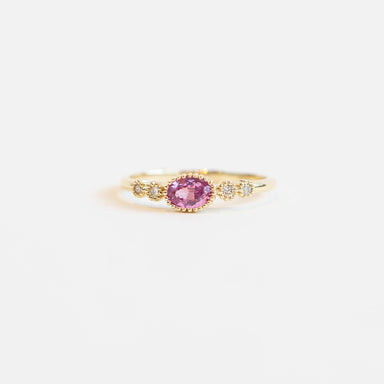 Molly Oval Pink Sapphire Diamond Ring