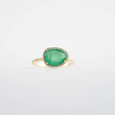 Paisley Emerald Faceted Ring