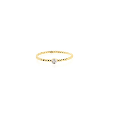 Penelope Braided Diamond Solitaire Ring