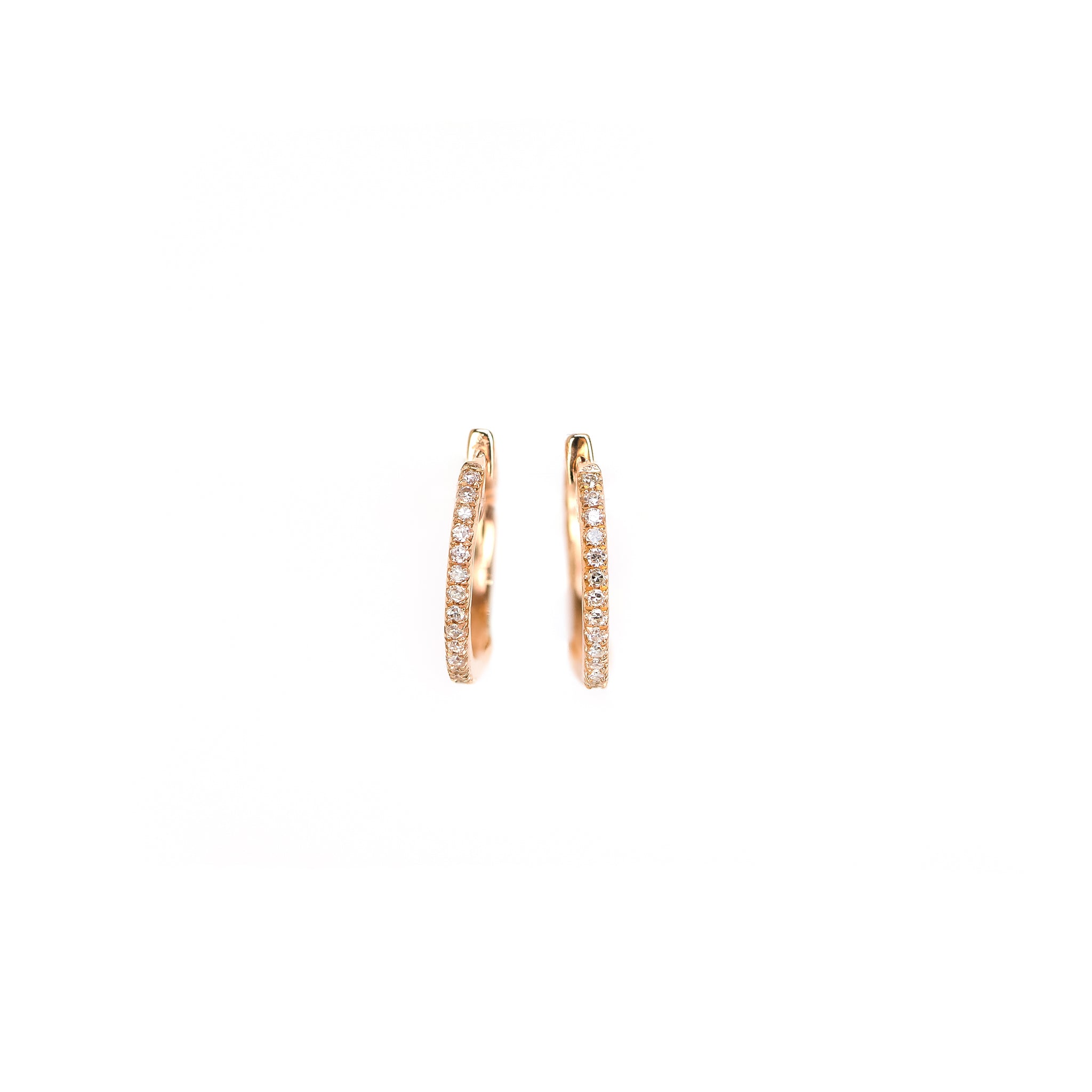 Petite Diamond Huggie Earrings