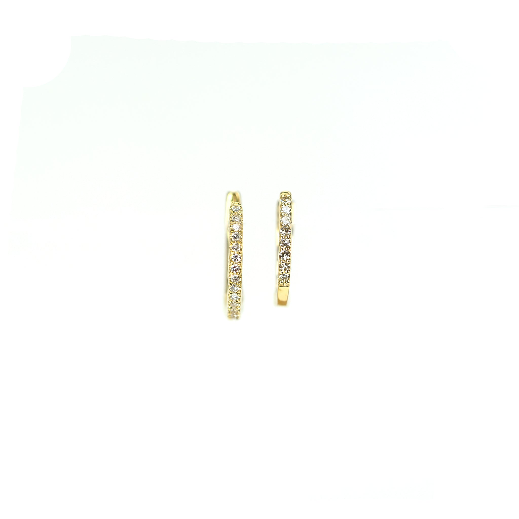 Petite Diamond Huggie Earrings