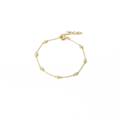 Reagan Gold Heart Bracelet