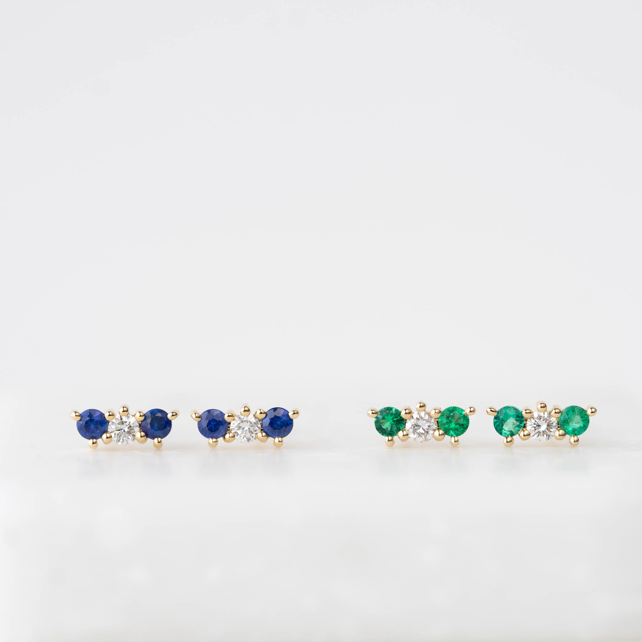 Vivian Emerald and Diamond Earrings