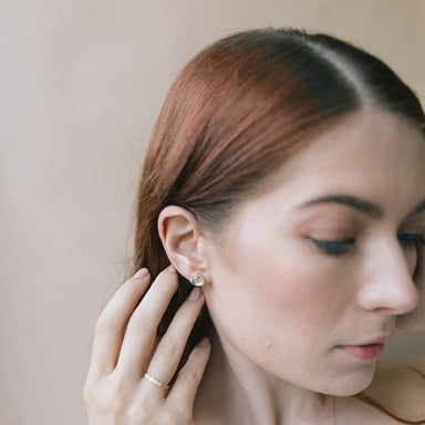 White Topaz and Diamond Earrings