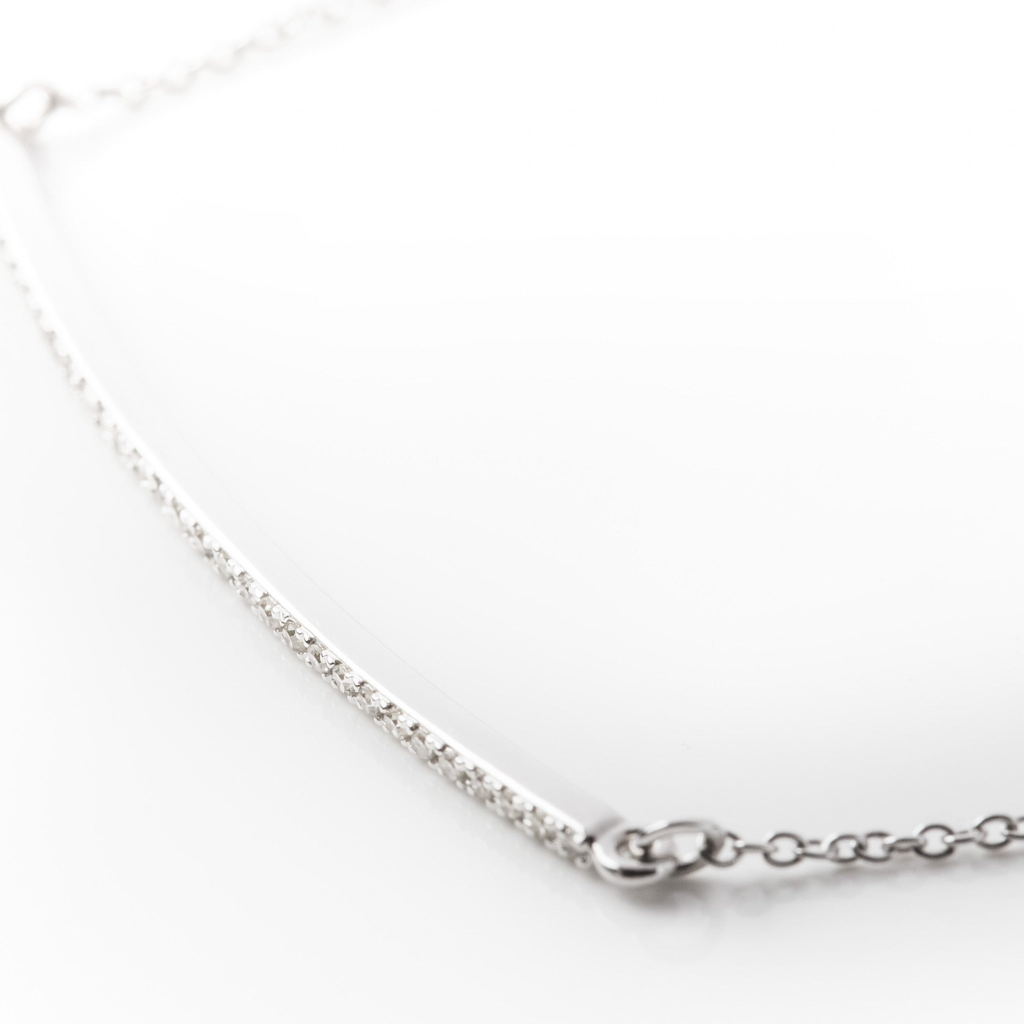 Diamond Bar Bracelet by Atheria Jewelry