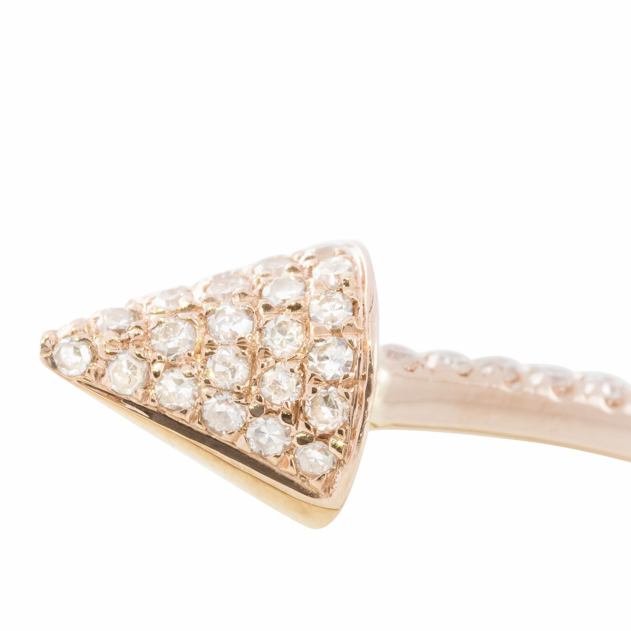 Diamond Spike Open Cuff Bangle by Atheria Jewelry