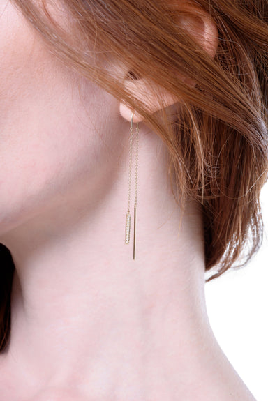 Mila Dangling Diamond Chain Earrings