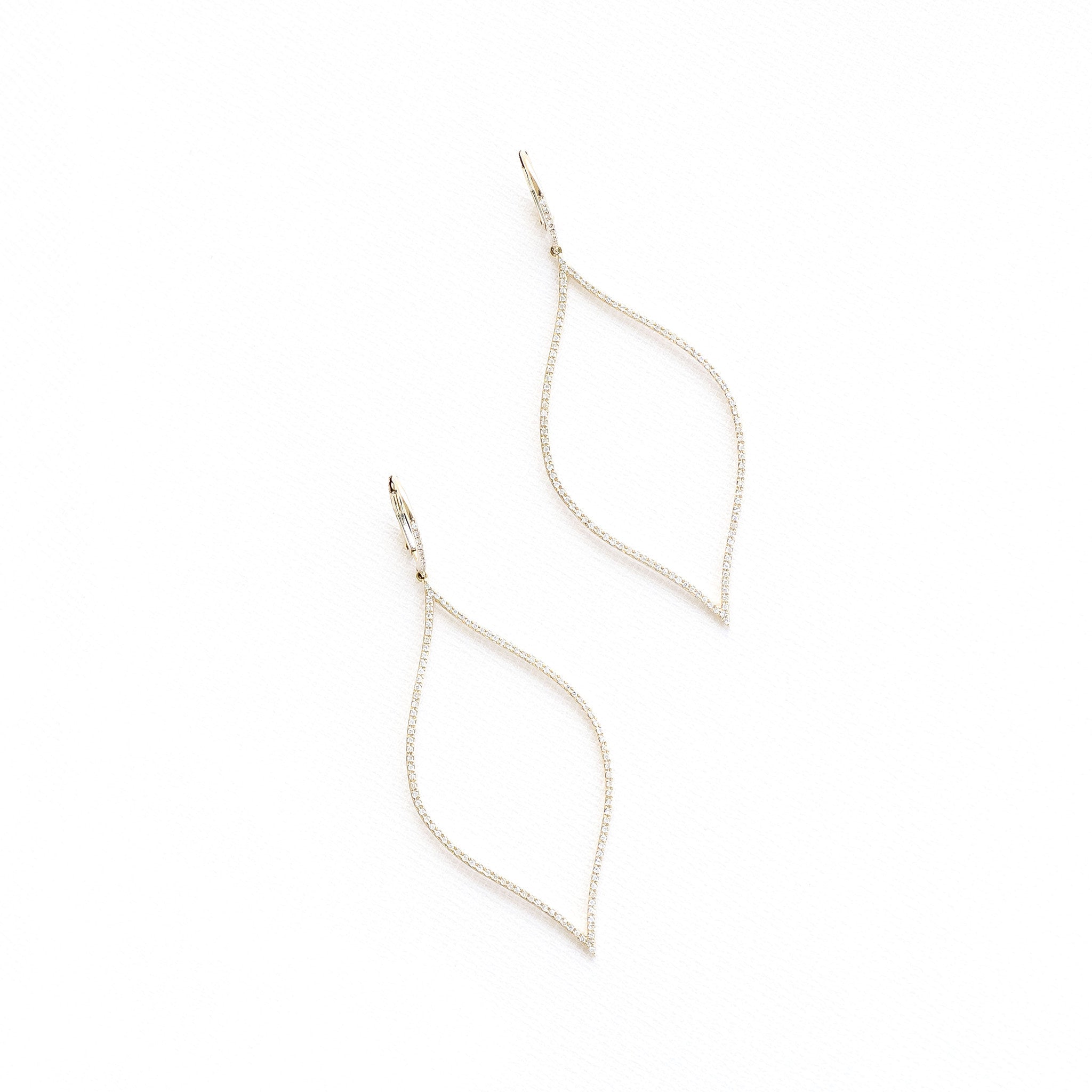 Dangling Diamond Mosaic Earrings by Atheria Jewelry