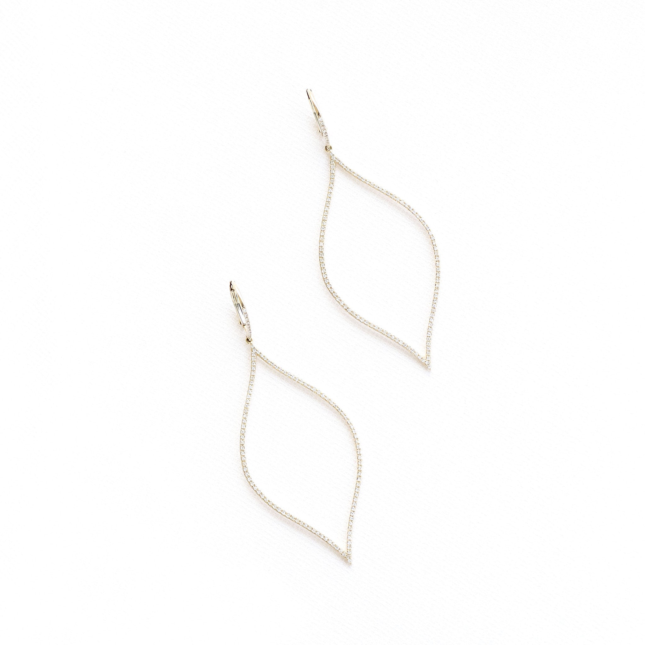 Dangling Diamond Mosaic Earrings by Atheria Jewelry