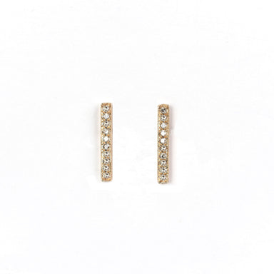 Diamond Bar Earrings by Atheria Jewelry