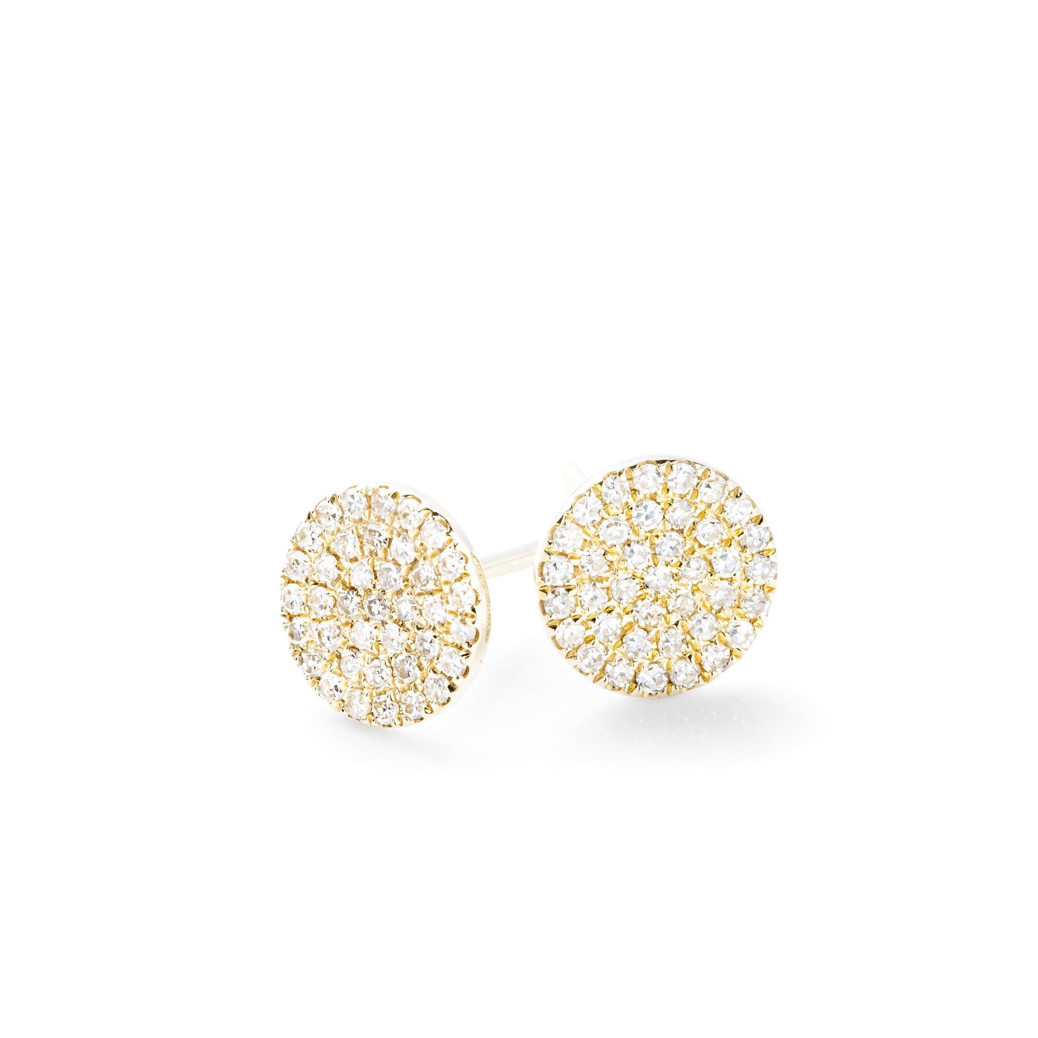 Diamond Disc Earrings by Atheria Jewelry