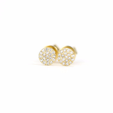 Petite Diamond Disc Earrings