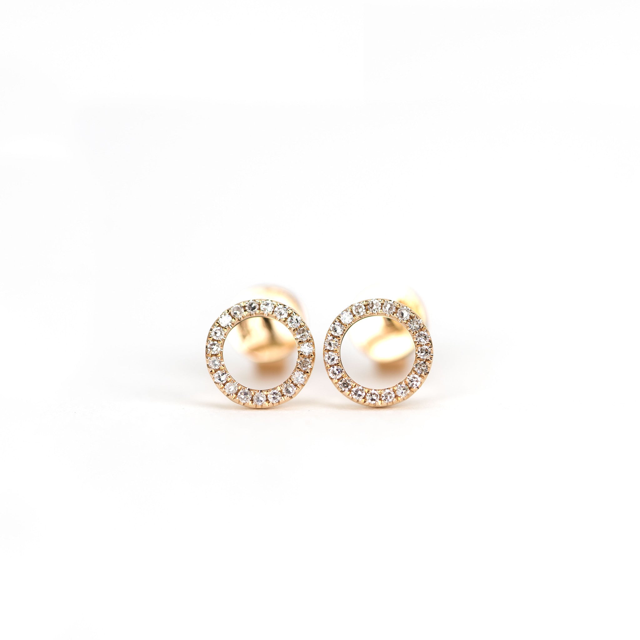 Diamond Halo Earring by Atheria Jewelry