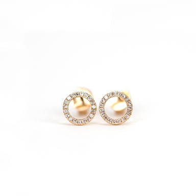 Diamond Halo Earring by Atheria Jewelry