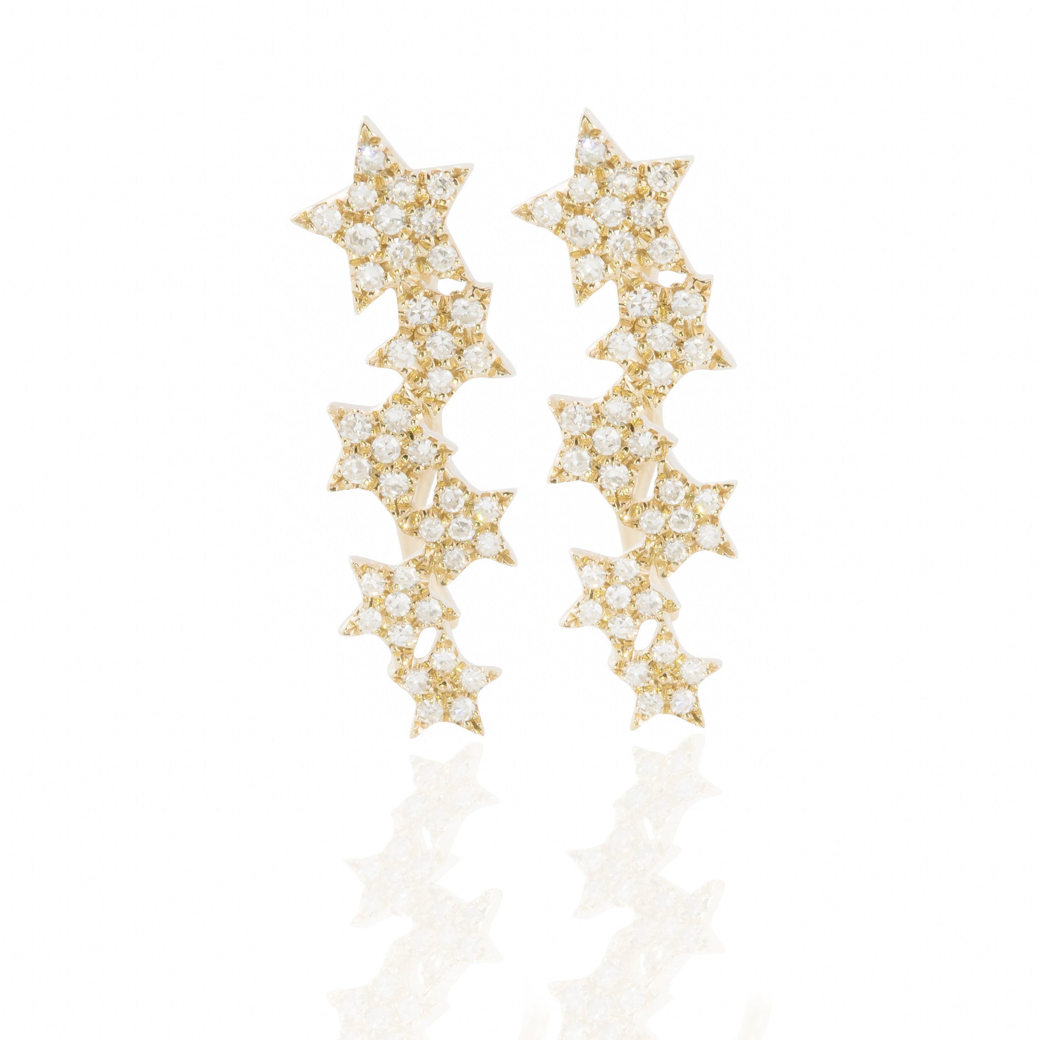 Diamond Stars Ear Cuffs by Atheria Jewelry