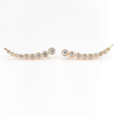 Graduated Diamond Bezel Ear Cuffs by Atheria Jewelry