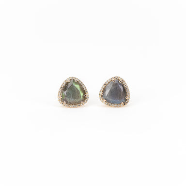 Labradorite and Diamond Earring by Atheria Jewelry