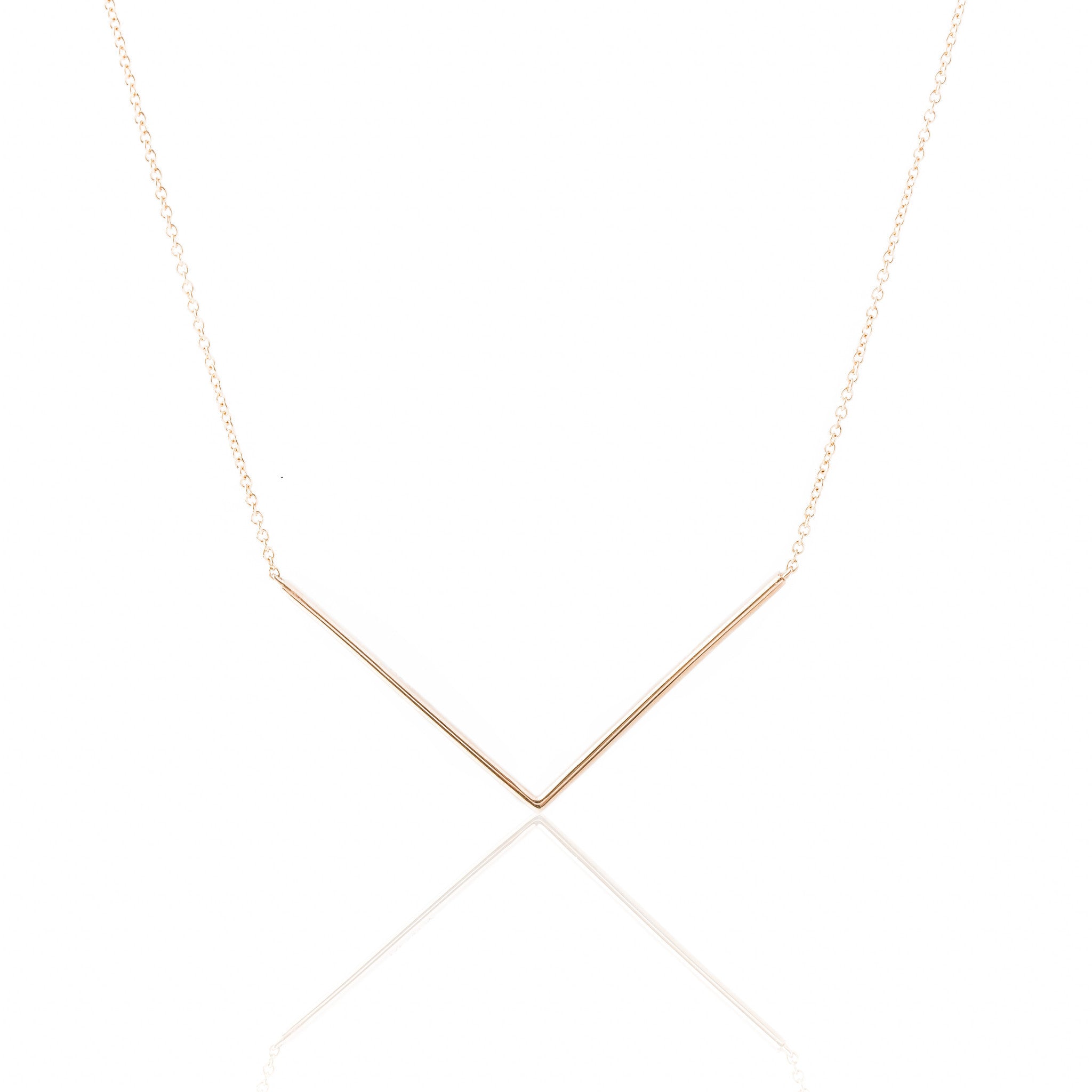 Chevron Diamond Necklace by Atheria Jewelry