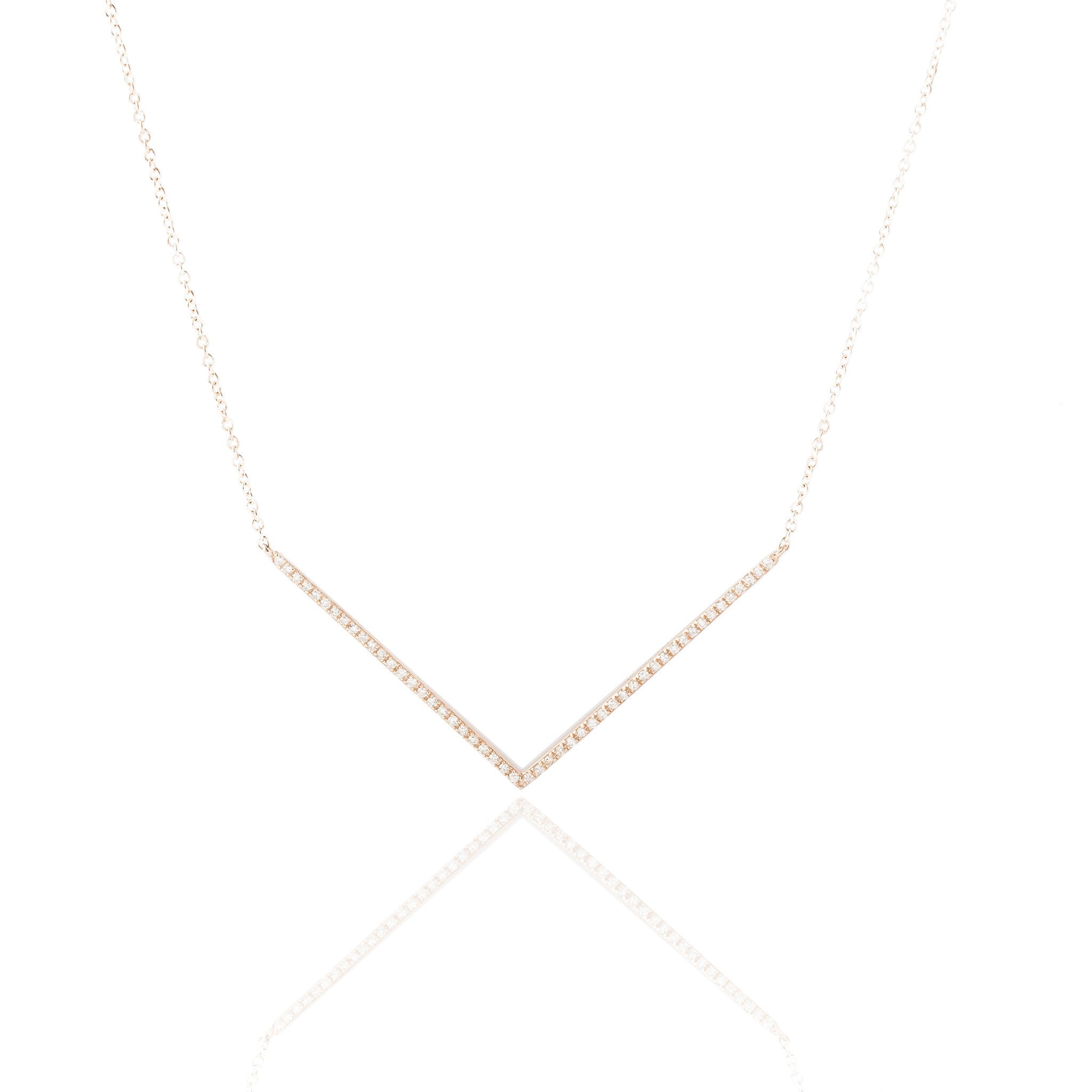Chevron Diamond Necklace by Atheria Jewelry