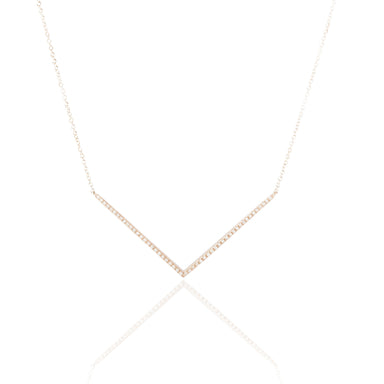 Chevron Diamond Necklace by Atheria Jewelry