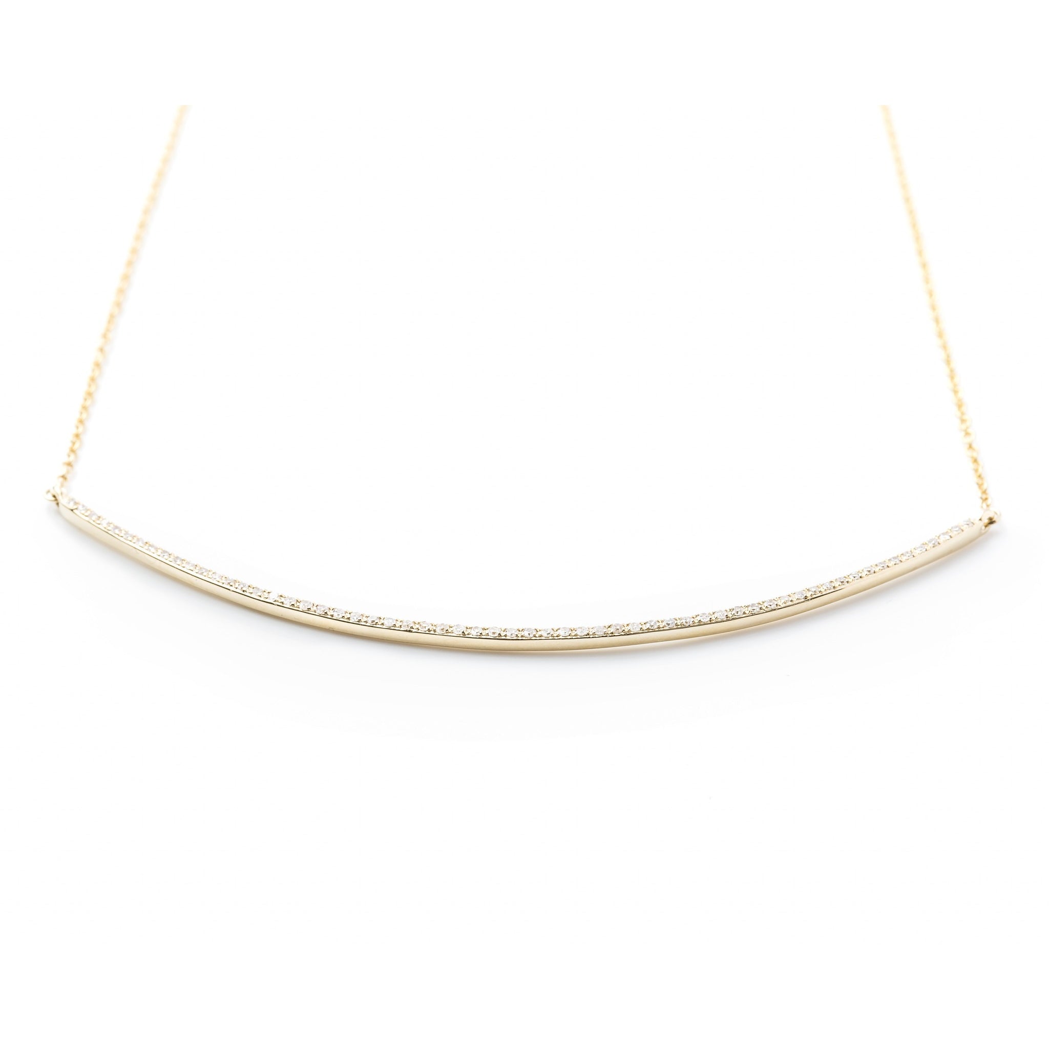Diamond Arc Necklace by Atheria Jewelry